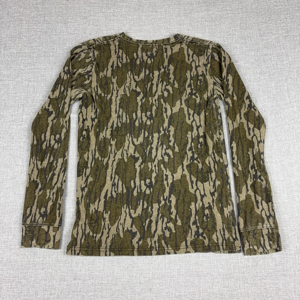 Carhartt Shirt Youth L 14-16 Green Camo Long Sleeve Logo Hunting Graphic Tee